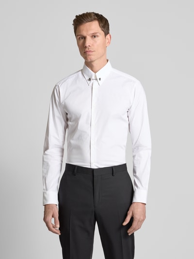 HUGO Slim Fit Business-Hemd mit Kentkragen Modell 'Vikko' Weiss 4