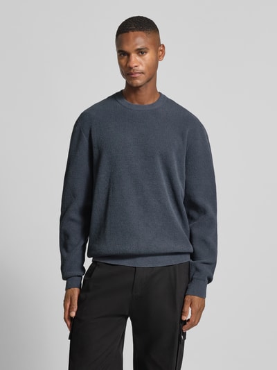 JAKE*S STUDIO MEN Regular Fit Longsleeve mit Rundhalsausschnitt Rauchblau 4