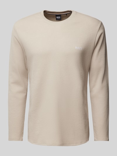 BOSS Longsleeve mit Rundhalsausschnitt Sand 2