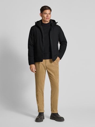 SCANDINAVIAN EDITION Regular Fit Jacke mit Zweiwege-Reißverschluss Modell 'Nimbus' BLACK 1