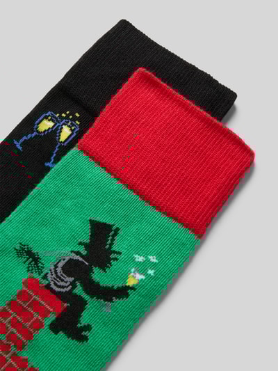 Christian Berg Men Socken mit geripptem Abschluss Hellgruen 2