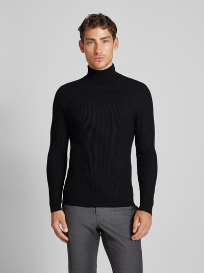 Antony Morato Gebreide pullover met structuurmotief Zwart - 4