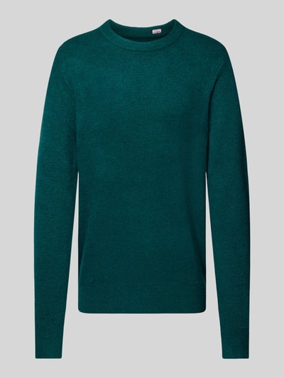 Scotch & Soda Sweter z dzianiny o kroju regular fit z okrągłym dekoltem Petrol 2