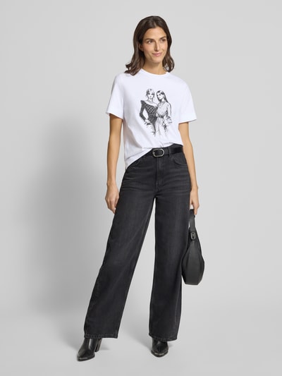 Rich & Royal T-shirt met motiefprint Wit - 1