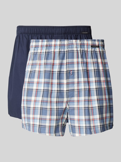 Schiesser Boxershort met elastische band in een set van 2 stuks Marineblauw - 1