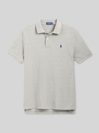 Polo Ralph Lauren Slim Fit Poloshirt aus reiner Baumwolle Hellgrau 2