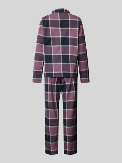 Schiesser Pyjama met doorknoopsluiting Blauw - 3