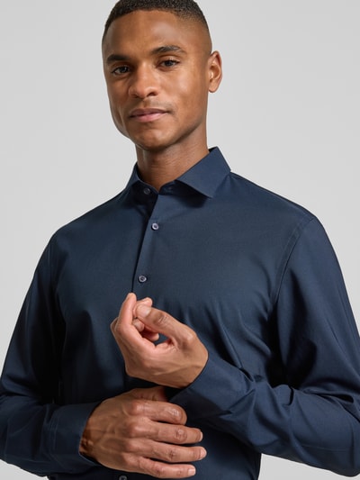 Jake*s Koszula biznesowa o kroju super slim fit ze streczem Granatowy 3