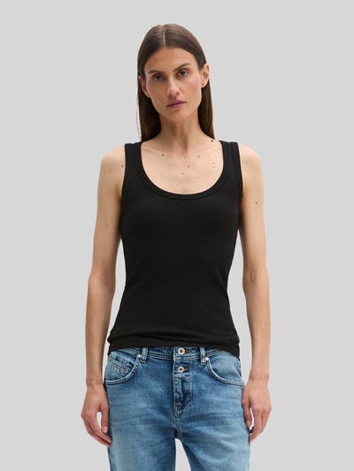 Marc O'Polo Top o kroju slim fit z mieszanka bawełny Czarny 4