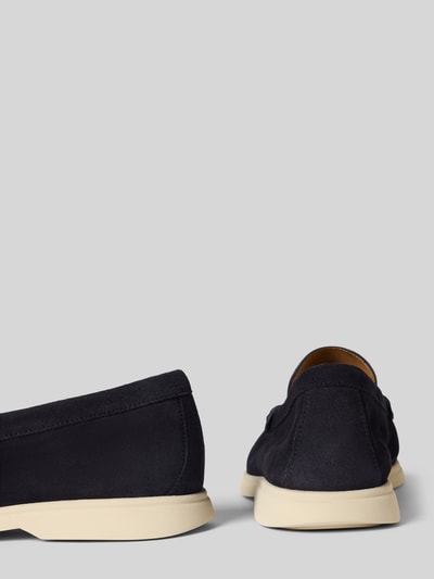 BOSS Instappers van echt leer Marineblauw - 2