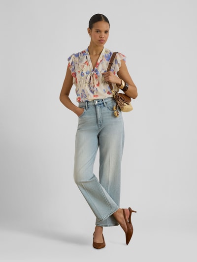 Lauren Ralph Lauren Straight Fit Jeans aus Baumwoll-Mix mit Bügelfalten Jeansblau Melange 1