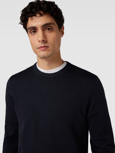 JOOP! Collection Strickpullover mit Rundhalsausschnitt Modell 'Luxos' Marine 3