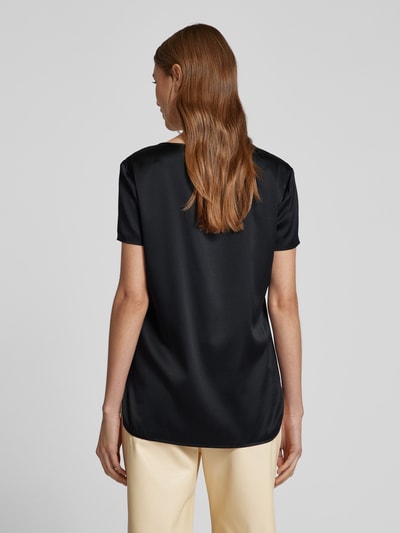 MaxMara Leisure Regular Fit Blusenshirt mit Rundhalsausschnitt Modell 'CORTONA' Black 5