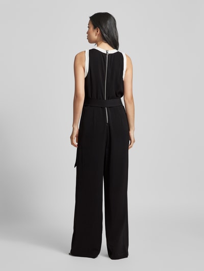 DKNY Jumpsuit met strikceintuur Zwart - 5