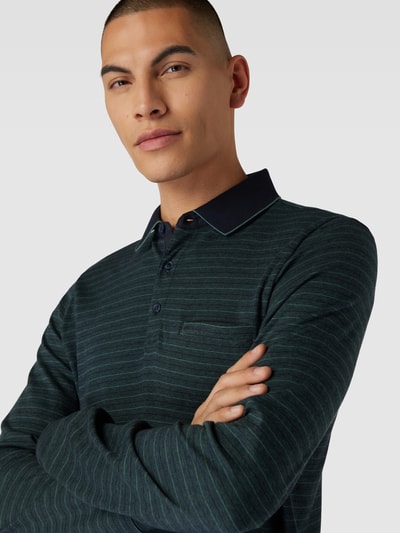 Pierre Cardin Poloshirt mit Streifenmuster Khaki 3