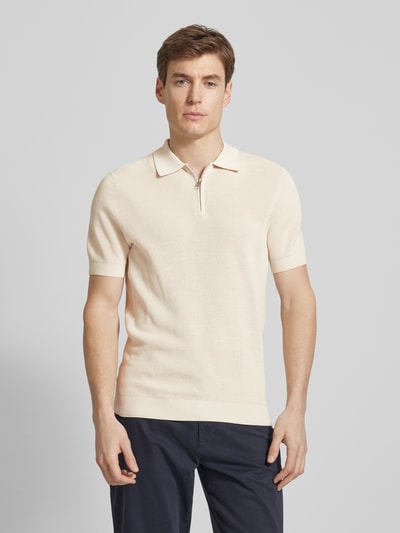 Antony Morato Regular Fit Poloshirt mit Reißverschlussleiste Beige 4