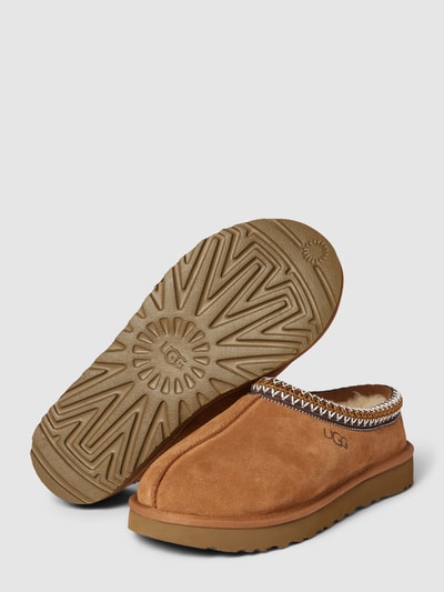 UGG Huisschoenen van leer met contrastnaden, model 'TASMAN' Camel - 4