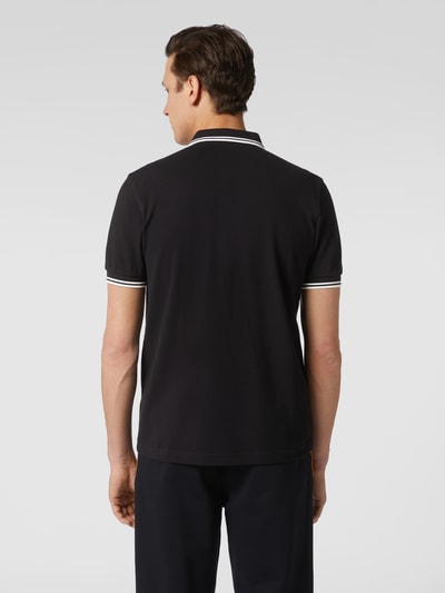 Fred Perry Poloshirt mit Kontrastabschlüssen Black 5