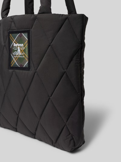 Barbour Henkeltasche mit Label-Patch Black 2