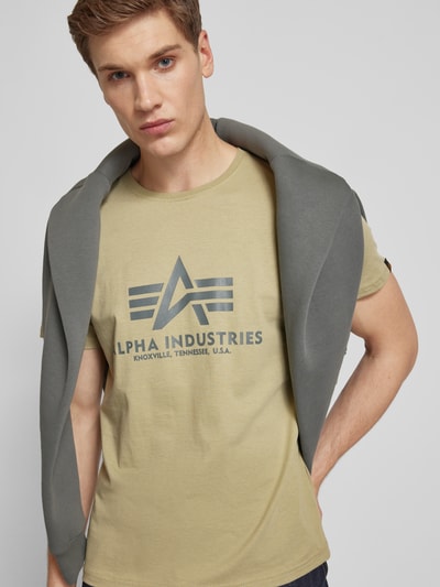 Alpha Industries T-shirt van zuiver katoen Olijfgroen - 3