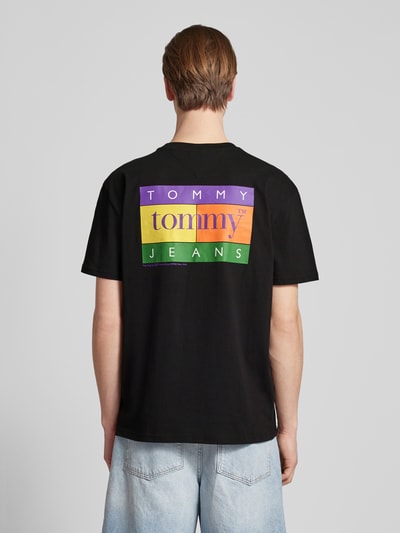 Tommy Jeans T-shirt met labelprint Zwart - 5