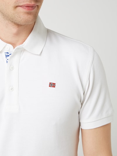 Napapijri Poloshirt van piqué, model 'Eolanos' Wit - 3