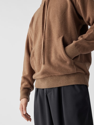 Roberto Collina Hoodie in Strick-Optik Camel 3