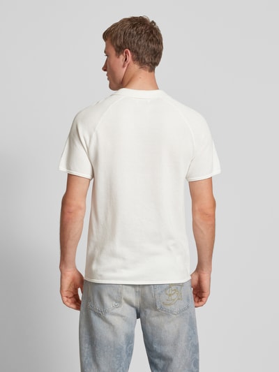 Jack & Jones Slim Fit Poloshirt mit Strukturmuster Modell 'HILL KNIT' Weiss 5