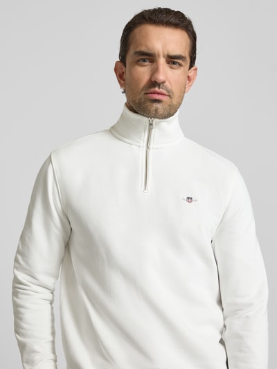 Gant Sweatshirt met opstaande kraag Offwhite - 3