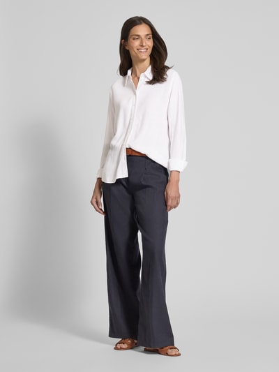 Selected Regular fit blouse van een mix van viscose en linnen, model 'VIVA' Offwhite - 1