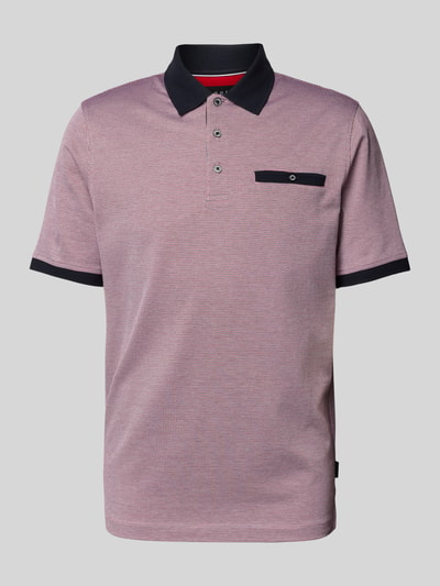 bugatti Poloshirt met borstzak Rood - 2