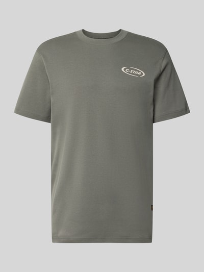 Produktfoto, graues Regular Fit T-Shirt aus reiner Baumwolle Modell '90s logo r t' von G-Star RAW, schlichte Struktur, Herren T-Shirt