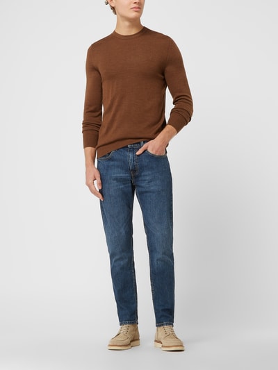 Bruun & Stengade Pullover van merinowolmix, model 'Jupiter' Cognac - 1