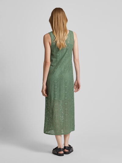 Vero Moda Maxi-jurk met ajourpatroon, model 'HONEY' Olijfgroen - 5