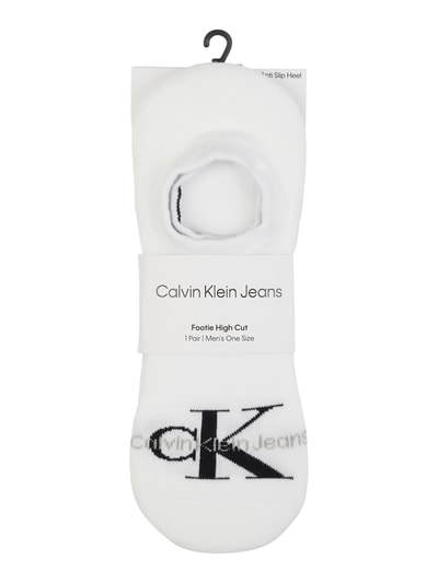 CK Calvin Klein Skarpetki stopki wysokie z logo Biały 2