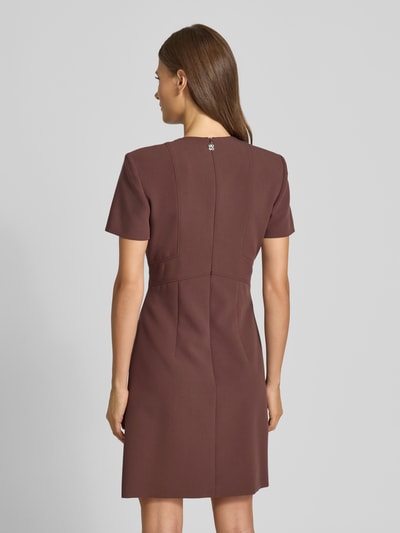 HUGO A-Linien-Kleid mit Viskose-Anteil Modell 'KILAME' Schoko 5