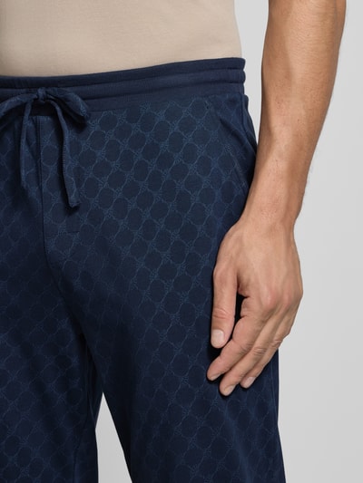 JOOP! Collection Spodnie dresowe męskie JOOP! Collection;Czysta bawełna;Dopasowany krój;Elastyczny pas z trokami;Prążkowane wykończenia;Długość wewnętrzna nogawki w rozmiarze M: 43 cm Granatowy 3