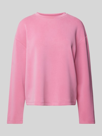 Rich & Royal Oversized Sweatshirt mit geripptem Rundhalsausschnitt Rosa 2