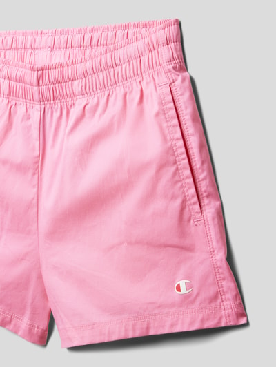 CHAMPION Shorts mit Logo-Print Pink 2