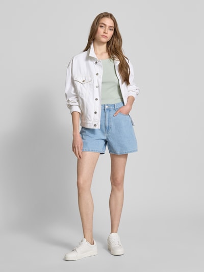 Pieces Regular fit korte jeans van katoenmix, model 'ABBI' Lichtblauw - 1