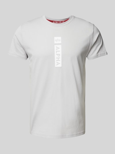 Alpha Industries T-shirt z nadrukiem z logo Jasnoszary 2