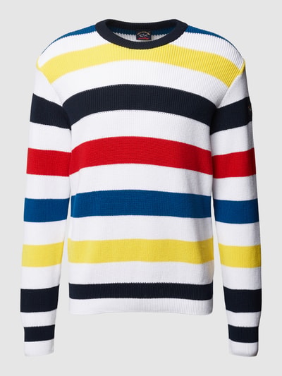 Paul & Shark Strickpullover mit Streifenmuster Weiss 2