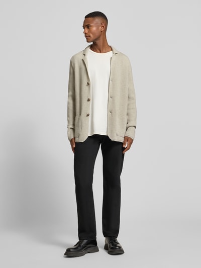 MAERZ Muenchen Strickjacke mit Knopfleiste Offwhite 1