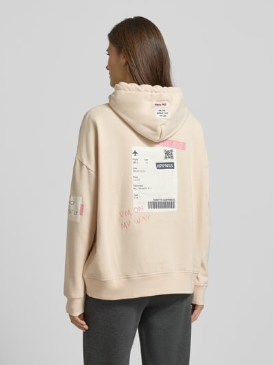 Smith and Soul Hoodie met stitchings en kangoeroezak Offwhite - 5