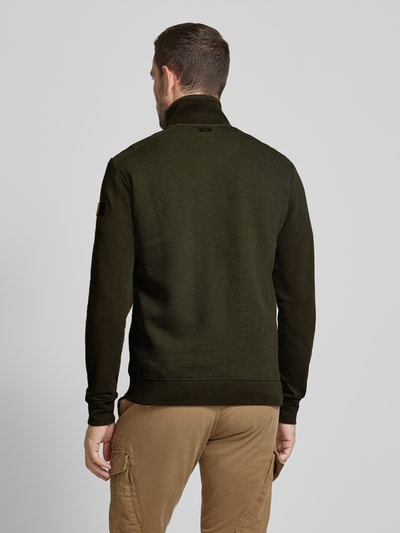 PME Legend Sweatjack met opstaande kraag Olijfgroen - 5