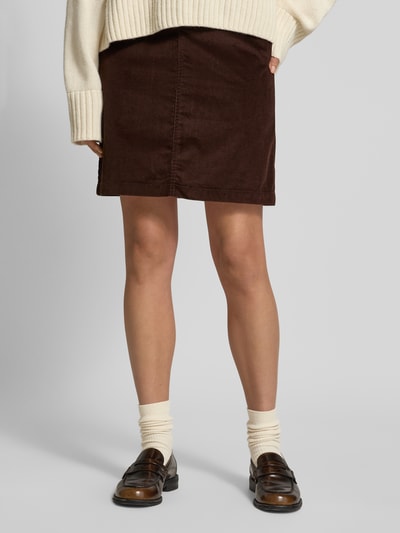 s.Oliver RED LABEL Uitlopende minirok met katoen Donkerbruin - 4