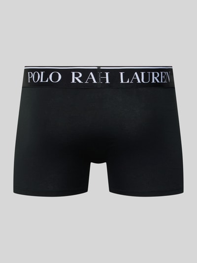 Produktfoto, czarne Trunks aus Baumwoll-Mix mit Polo Bear od Polo Ralph Lauren Underwear, unikalna gładka kolorystyka, elastyczny label-bund