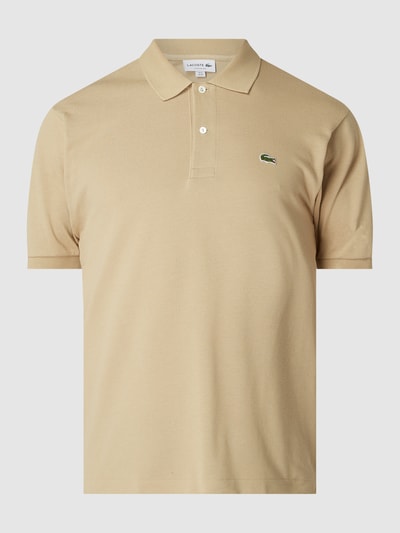 Lacoste Koszulka polo o kroju classic fit z naszywką z logo Beżowy 2