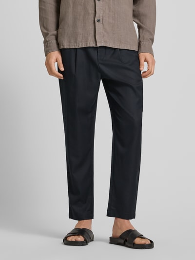 Casual Friday Relaxed Fit Stoffhose mit Tunnelzug Black 4