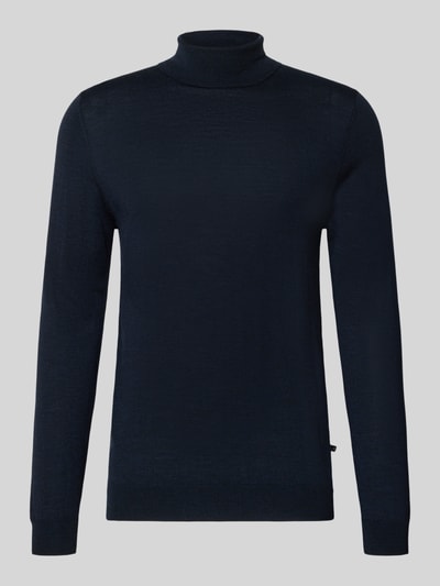 Produktfoto, Slim Fit Rollkragenpullover aus reiner Baumwolle von Matinique, Puur katoen, slim fit, geribde col en ribboorden, lange mouw, logolabel